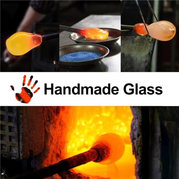 Hummingbird Feeders for Outdoors with Ant Guard, Blown Glass Hummingbird - Picture 4 of 7